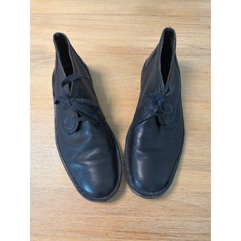 John Varvatos Men's Chukka Ankle Boots Black Leather Lace Up US Size 10 M
